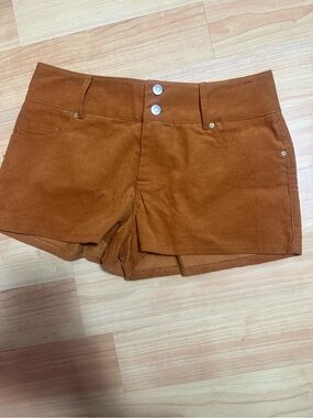 Forever 21 Rust Corduroy Low-Rise Shorts